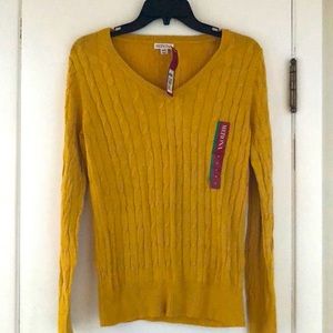 Gold Merona V-neck Sweater NWT